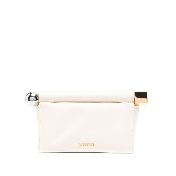 Jacquemus Handbags - Jacquemus Light Ivory Lambskin Folded Design Structured Bag - NWT